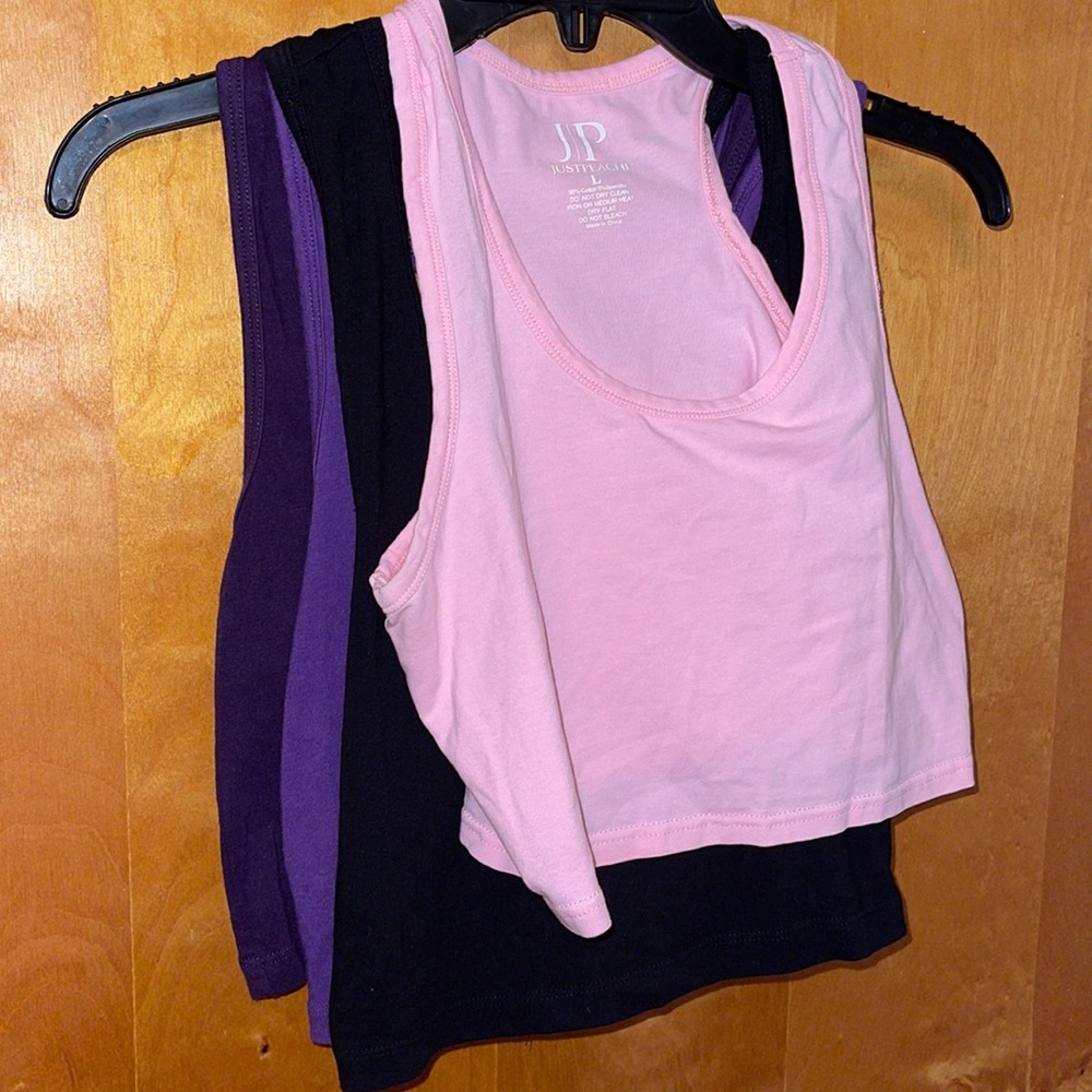 FOUR workout crop tops.